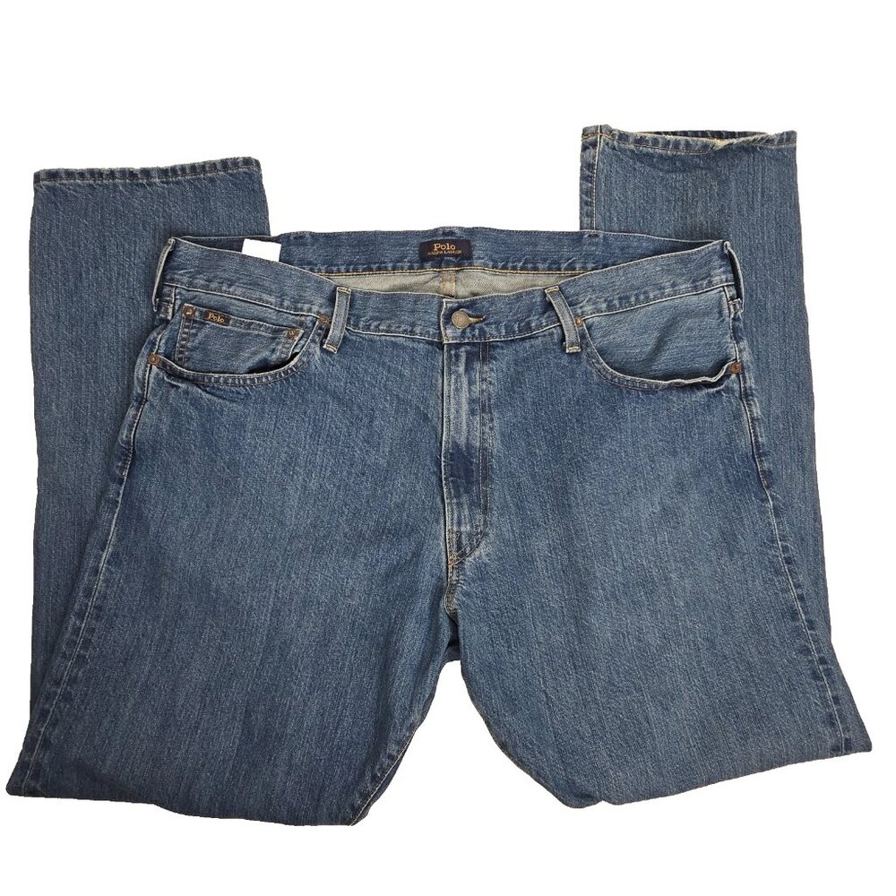 Polo Ralph Lauren Varick Jeans Mens 40x32 Blue Slim Straight Medium Wash Denim